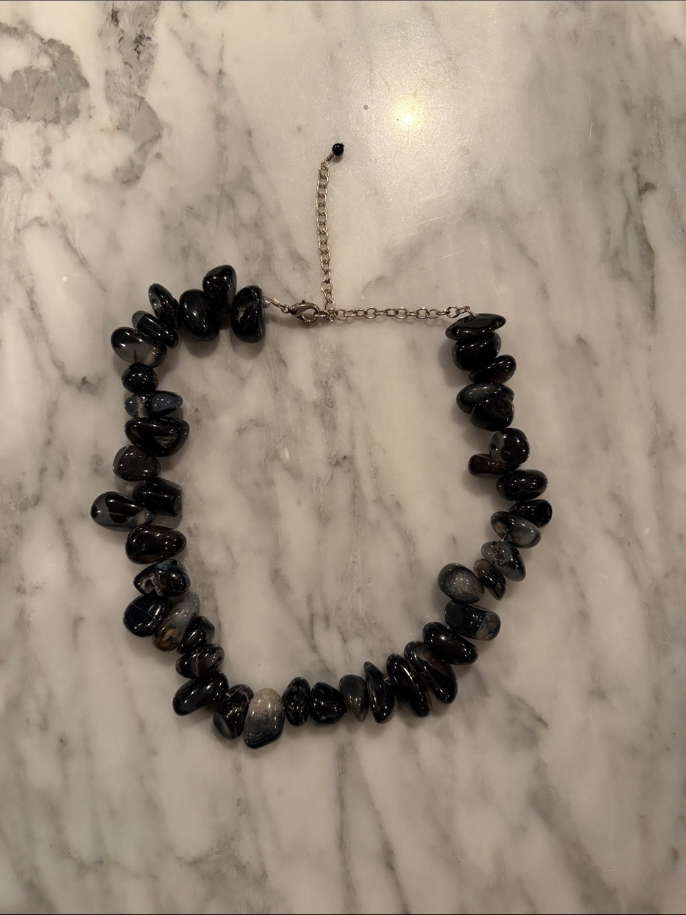 Black Stone Statement Necklace - Women Jewelry